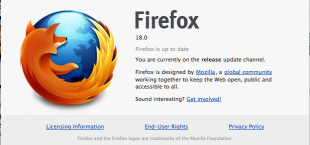 Firefox 18.0 for Mac OS X