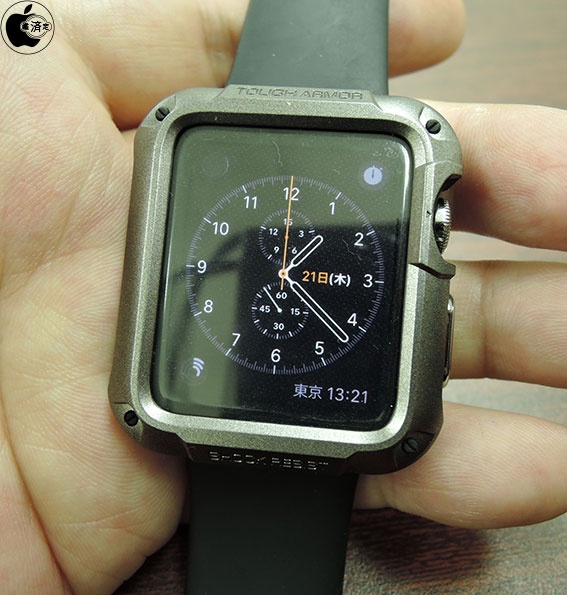 SpigenのApple Watch用ディスプレイ保護シート一体型ケース「Apple Watch ケース タフ・アーマー (42mm)」を