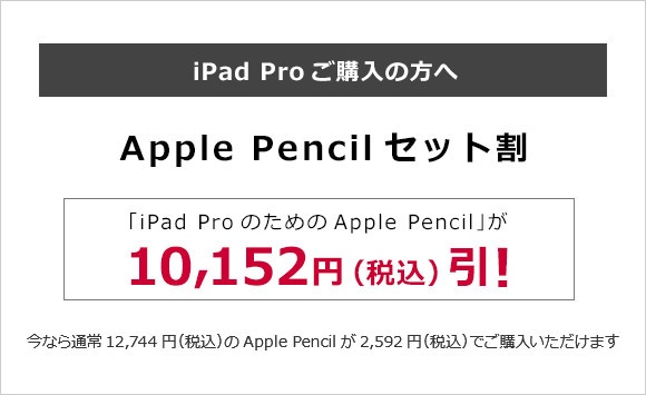 ドコモオンラインショップ Ipad Proとapple Pencilのセット購入で10 152円を請求書還元する Apple Pencilセット割 を開始 Ipad Macお宝鑑定団 Blog 羅針盤