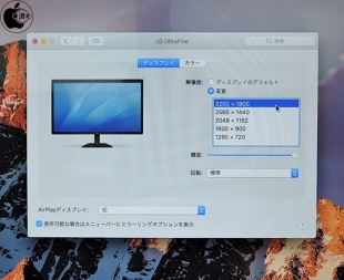 Mac mini (Late 2014)解像度