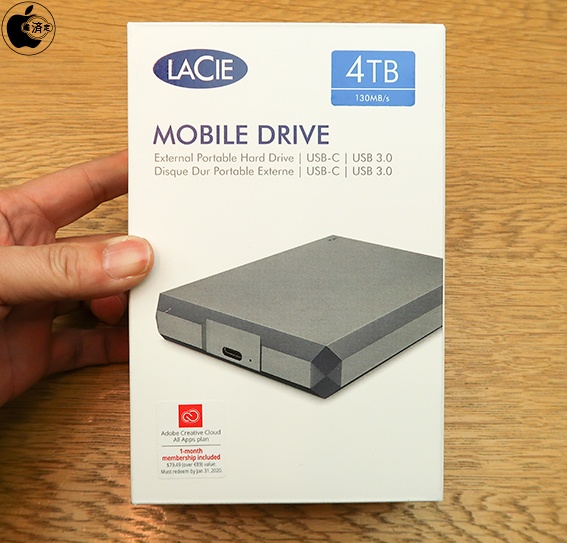 Apple Store、LaCieのUSBC接続ポータブルドライブ「LaCie Mobile Drive 4TB External Hard