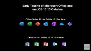 Office 365のmacOS Catalinaサポート情報