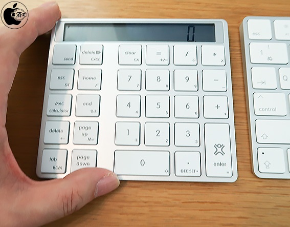 Xtrememacのbluetooth接続テンキー 計算機 Xtrememac Bluetooth Numpad Calculator を試す アクセサリ Macお宝鑑定団 Blog 羅針盤