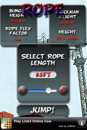 棒人間バンジージャンプゲームアプリ Bungee Stickmen 10 Space Edition Free を試す Iphone App Store Macお宝鑑定団 Blog 羅針盤