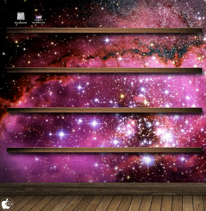 Mac用棚付き壁紙集アプリ Desktop Shelves を試す Mac App Store Macお宝鑑定団 Blog 羅針盤