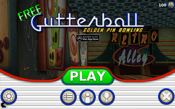 Mac用ボーリングゲームアプリ「gutterball Golden Pin Bowling Free」を試す Mac App