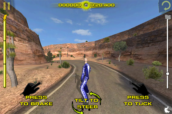 スケートボードレースゲームアプリ Downhill Xtreme を試す Ipad App Store Macお宝鑑定団 Blog 羅針盤