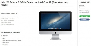 iMac (21.5-inch, Late 2012)/Core i3 3.3GHz
