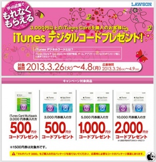iTunes デジタルコードプレゼント！
