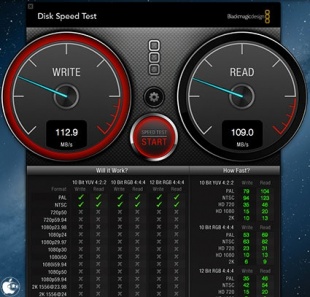 Blackmagic Disk Speed Test