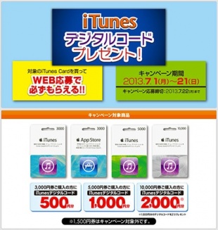 iTunes デジタルコードプレゼント！
