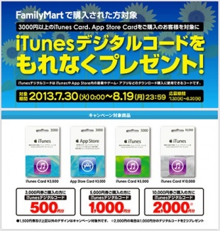 iTunes Cardキャンペーン