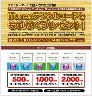 iTunes Cardキャンペーン