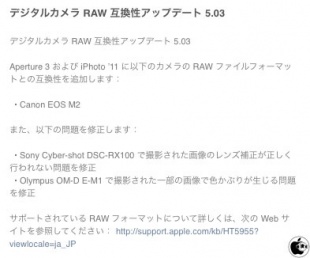 Digital Camera RAW Compatibility Update 5.03