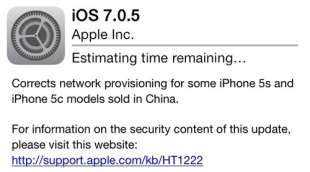 iOS 7.0.3 ソフトウェア・アップデート
