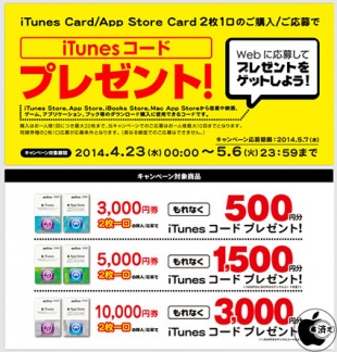 iTunes デジタルコードプレゼント！