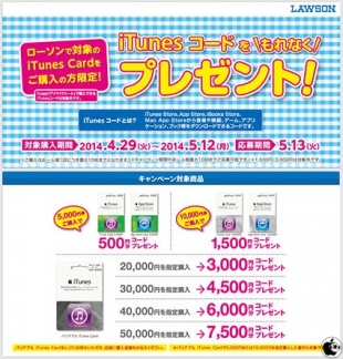 iTunes コードをもれなくプレゼント！