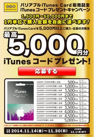 iTunes Card キャンペーン
