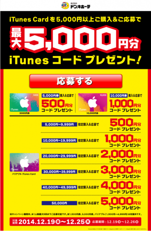 iTunes デジタルコードプレゼント!