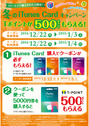 冬のiTunes Cardキャンペーン