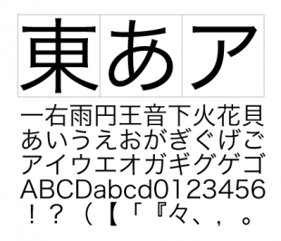 ヒラギノ角ゴシック体