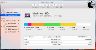 ディスクユーティリティ