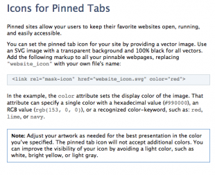 Icons for Pinned Tabs