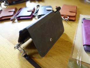 RAKUNI Leather Case with Strap for iPhone