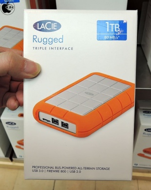 LaCie 1TB Rugged Hard Drive Triple USB 3.0 & FW 800