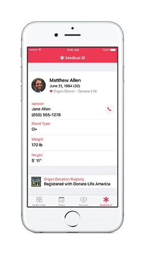 iOS 10 ヘルスケア