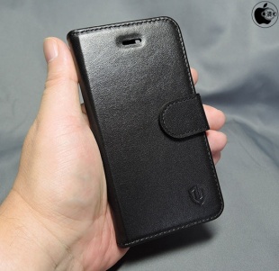 SHIELDON Genuine Leather Wallet Case for iPhone SE/5/5s