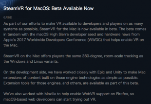 SteamVR for MacOS