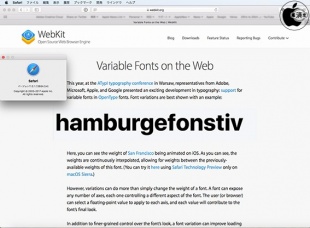 Safari 11：バリアブルフォント