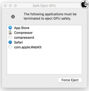 macOS High Sierra 10.13.4:eGPU