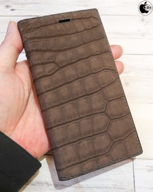 GRAMAS Meister Book Crocodile Leather Case for iPhone X