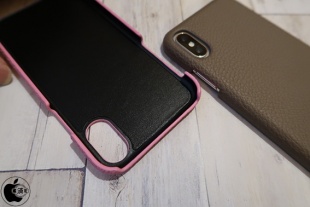 GRAMAS Shrunken-calf Shell Leather Case for iPhone X