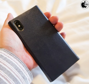 iPhone X用オールPUレザーフリップカバー