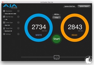 AJA System Test：APPLE SSD AP1024M