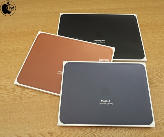 新品 Apple純正 MacBook 13インチ レザー スリーブ