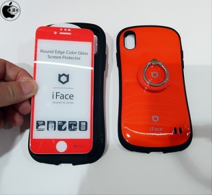 iFace Round Edge Color Glass Screen Protector/iFace Finger Ring Holder