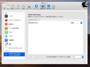 Safari 12：Adobe Flash Player