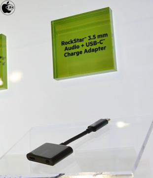 RockStar 3.5 mm Audio + USB-C Charge Adapter