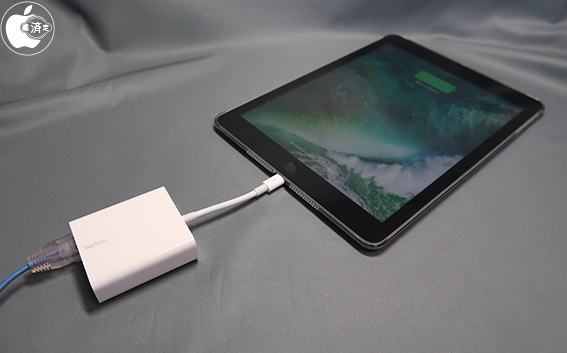 BelkinのPoE対応Lightning接続Ethernetアダプタ「Belkin Ethernet + Power Adapter with Lightning アクセサリ Mac