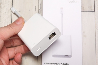 BelkinのPoE対応Lightning接続Ethernetアダプタ「Belkin Ethernet + Power Adapter with Lightning アクセサリ Mac