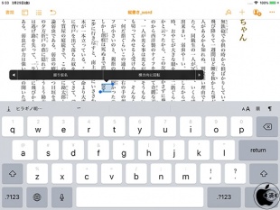 振り仮名／横方向に回転