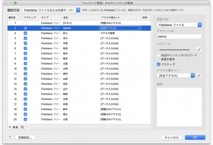  [セキュリティの管理] ダイアログボックス