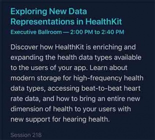Exploring New Data Representations in HealthKit
