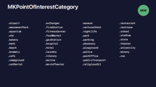 MKPointOfInterestCategory