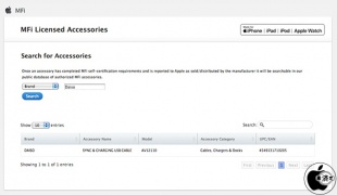 MFi Licensed Search for Accessories