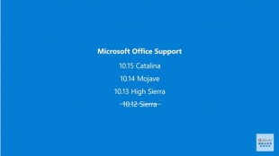 Office 365のmacOS Catalinaサポート情報